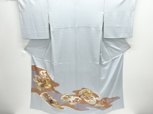 JAPANESE KIMONO / IRO-TOMESODE / EMBROIDERY / JUNIHITOE